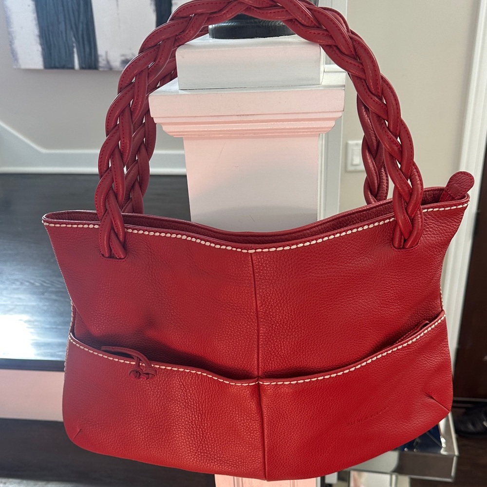 PLINIO VISONA ITALY WOVEN LEATHER TOTE